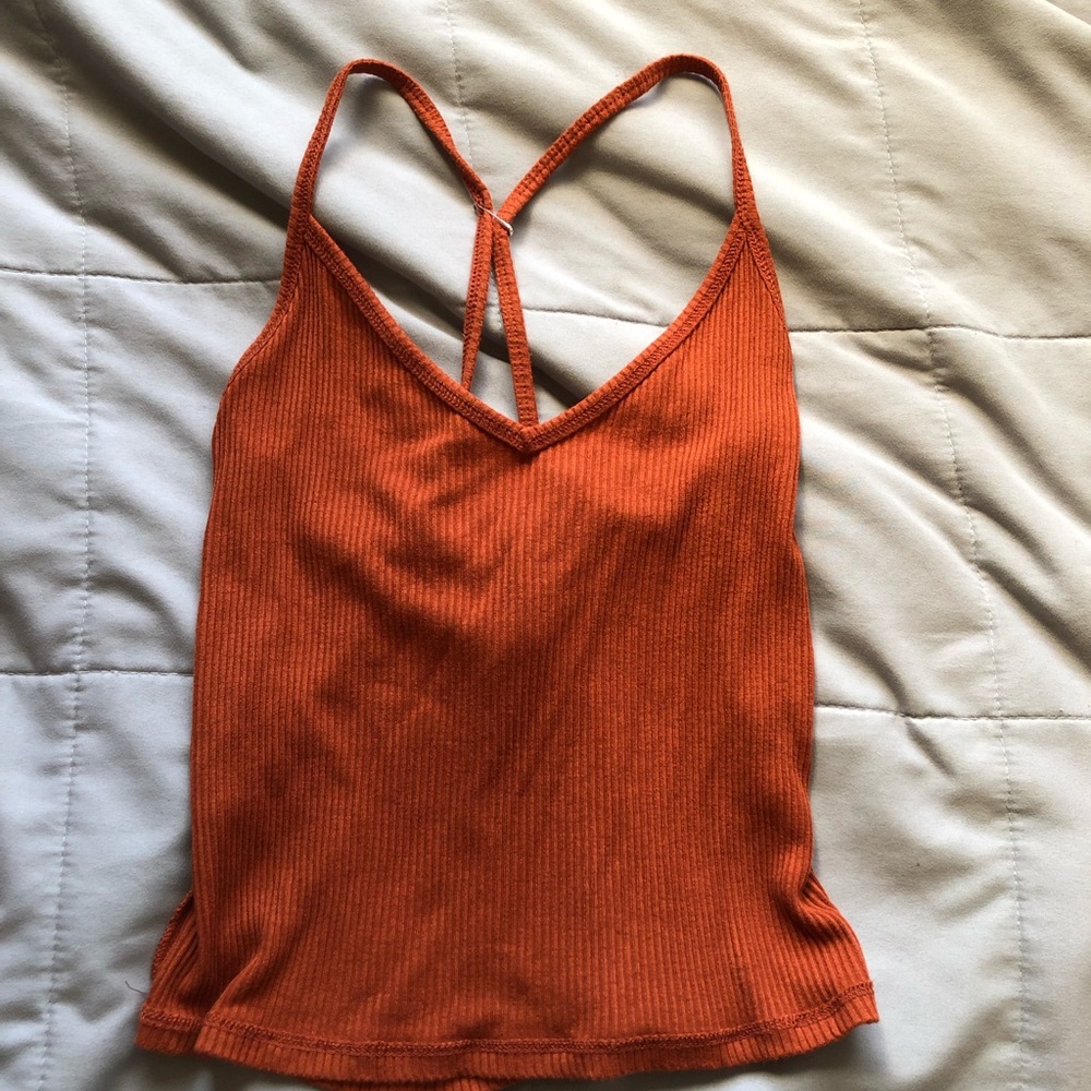 burnt orange crop top